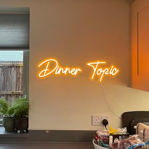Dinner topic dining room neon light Home decor Custom made neon light for bedroom decor livingroom wall art decor Kitchen Led neon sign