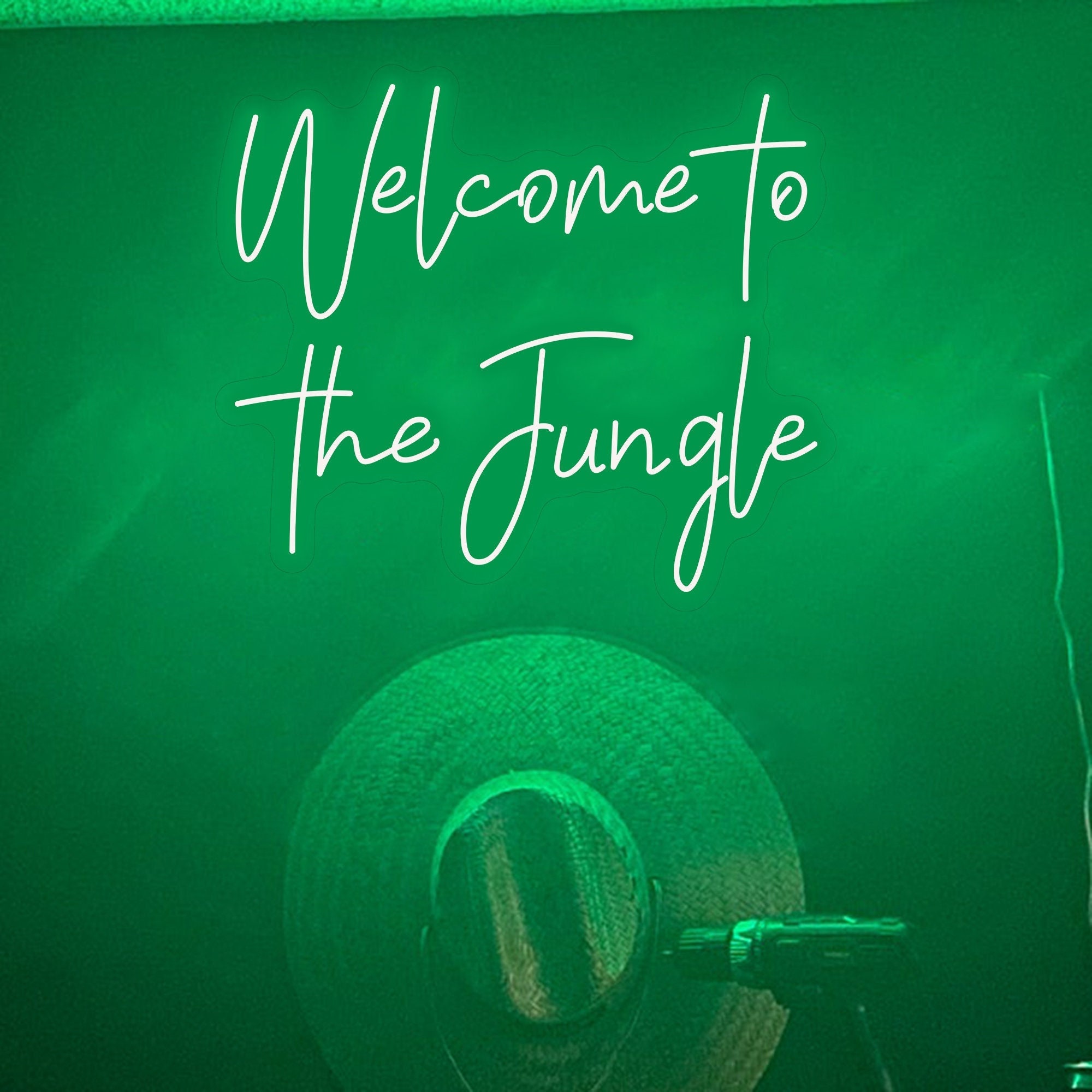 Enseigne au néon LED personnalisable Décoration murale personnalisée  Bienvenue dans la jungle, enseigne murale personnalisée faite à la main  pour bar