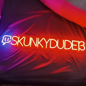 Custom Twitch username neon sign Twitch neon light Custom gamer tag neon led sign for instagram facebook tiktok youtube Gaming decoration