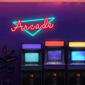 Arcade LED Neon Sign, Custom Neon Sign, Neon Sign Bedroom, LED Neon Light