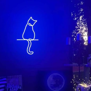 Lovely cat neon sign, cat neon light, cat led sign,cute neon sign,cat lover gift,Cat wall art,cat wall decor