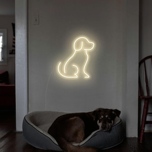 Dog neon sign, Christmas gift,animal neon sign, dog led light, cute neon sign, home neon light, wall art, bedroom decor, neon sign art