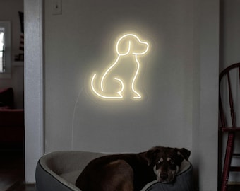 Dog neon sign, Christmas gift,animal neon sign, dog led light, cute neon sign, home neon light, wall art, bedroom decor, neon sign art