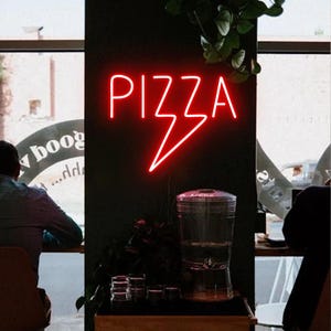 Pizza neon sign Pizza neon light  wall art decoration Restaurants neon sign Kitchen neon sign neon light sign for wall