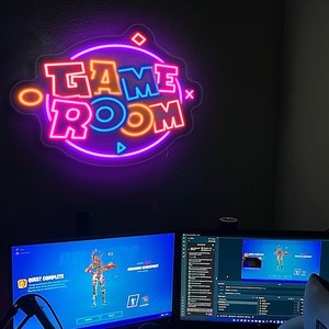 Game Room LED Neon Sign, Custom Neon Sign, Led Neon Gaming, LED signs for game room decoration