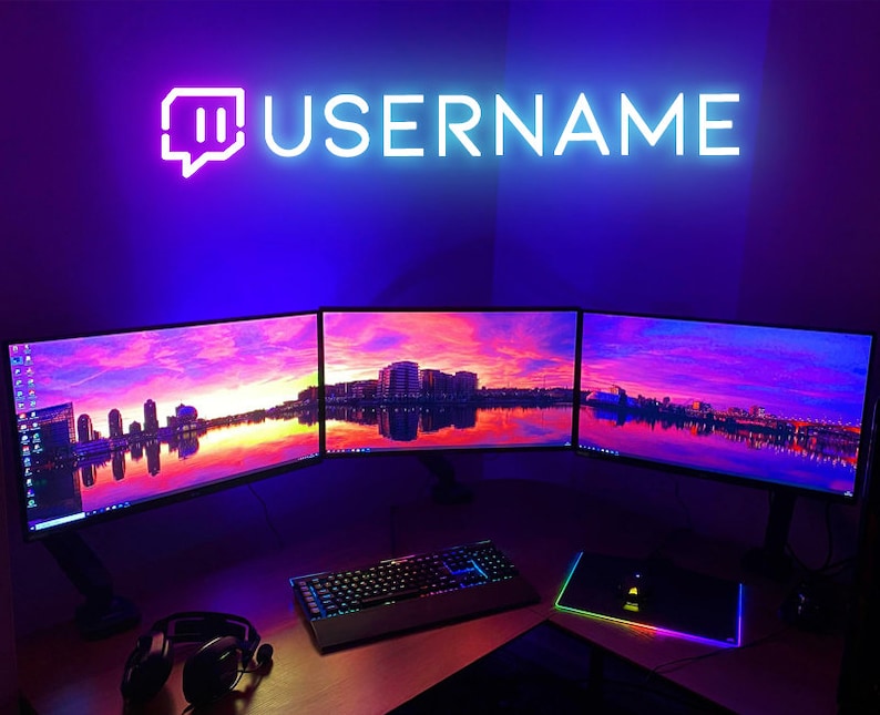 Benutzerdefinierte Twitch-Benutzername Neonzeichen Twitch - Etsy.de