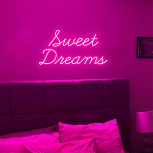 Sweet Dreams Neon Sign, Living Room neon light, Wall Art Decor, Neon Wall Sign, Bedroom Led Light, Neon Lights for home Custom Sign
