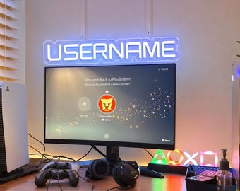 Custom gamertag-neonbord: gepersonaliseerd gamestreaming-muurdecor, led-twitch-bord