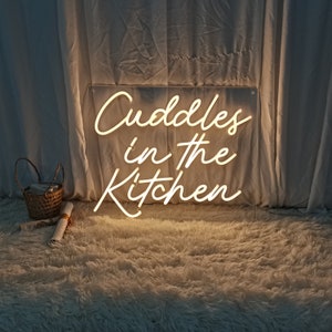 Cuddles in the Kitchen Led neon sign neon light Home decor Custom made neon light for bedroom decor livingroom wall art decor neon light