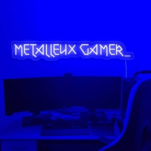 Letrero de neón con etiqueta de jugador personalizada, decoración de pared para juegos, letrero LED, letrero de Twitch personalizado, decoración de sala de juegos, arte de pared de transmisión, regalo para jugadores y streamers.
