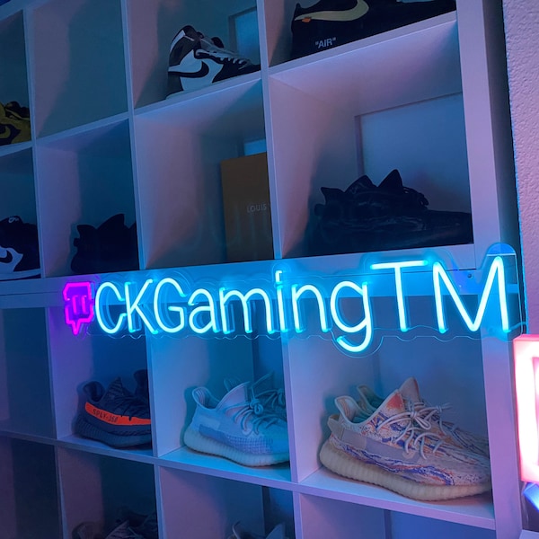Custom Twitch username neon sign Twitch neon light Custom gamer tag neon led sign for instagram facebook tiktok youtube Gaming decoration