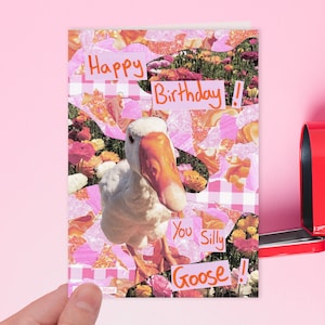 Herzlichen Glückwunsch zum Geburtstag! Du blöde Gans! | Lustige Geburtstagskarte mit Gänsememes für Freund Partner Freundin Freund