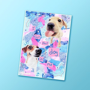 Glossy Sticker | Ich hab diesen Hund in mir, Dummkopf | Planer, Notizbuch, Journal, Skizzenbuch Aufkleber