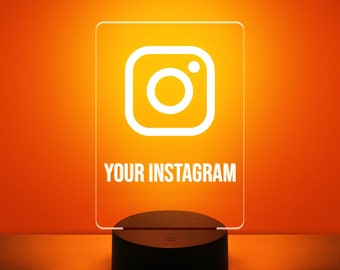 Instagram aangepaste LED RGB-lamp, je Instagram LED-lamp, Instagram-lamp, Instagram-lamp, Instagramer, aangepaste Instagram-lamp, influencer-lamp