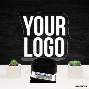 Your Custom Logo Lamp - LED Logo Lamp, Your Logo Lamp, Your Logo Night Lamp, Custom Lamp, Custom Night Lamp, Your Custom Logo LED Lamp