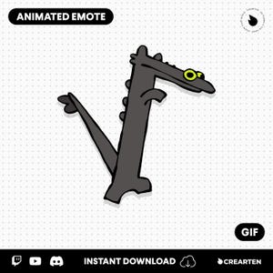 Toothless Dancing Emote - Toothless Dance, Toothless Meme, Toothless Emote, Twitch Emote, Dragon Emote, Animated Emote, Chat Emote