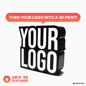 Your 3D Logo, 3D Logo, 3D Print Logo, Logo 3D, Logo 3D Print, Custom Logo Print, Custom Logo, Print 3D, Custom 3D Logo Print, Custom Print