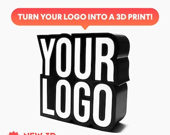 Ihr 3D-Logo, 3D-Logo, 3D-Druck-Logo, 3D-Logo, Logo-3D-Druck, individueller Logo-Druck, individuelles Logo, 3D-Druck, individueller 3D-Logo-Druck, individueller Druck