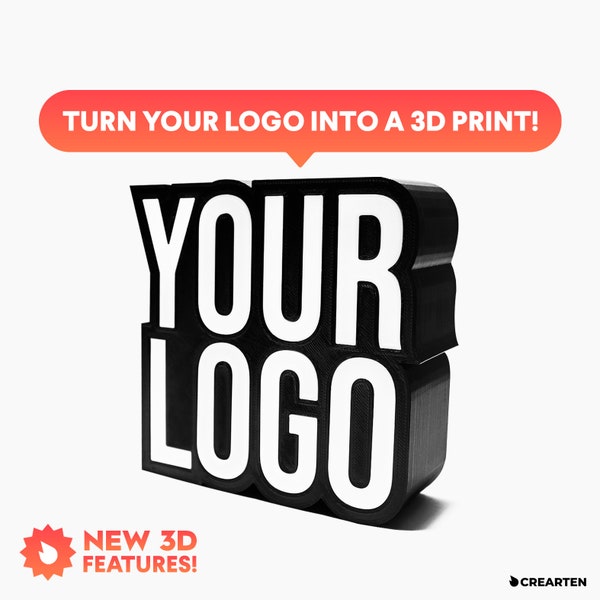 Your 3D Logo, 3D Logo, 3D Print Logo, Logo 3D, Logo 3D Print, Custom Logo Print, Custom Logo, Print 3D, Custom 3D Logo Print, Custom Print