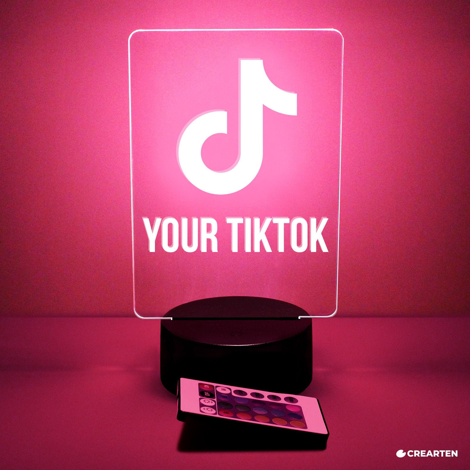 TikTok LED RGB Custom Lamp / TikToker / TikTok User / Etsy