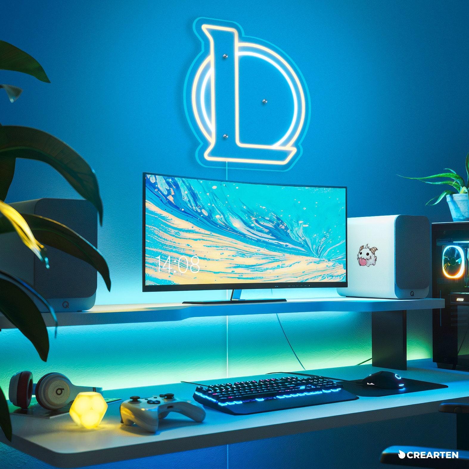 League of Legends Neon - Gamer Neon, SET-UP Neon, Gaming Neon, Wild Rift Neon, MOBA Neon, League of Legends, LoL, Set-Up Gaming, Gamer Neon