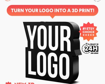 Placa com logotipo personalizado impresso em 3D – Impressão personalizada para casa, escritório, loja, arte de parede e decoração.