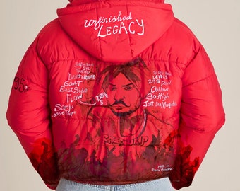 Kurtka puchowa SIDHU MOOSE WALA, rozmiar L | | Punjabi Singer | Desi Apparel | Koszula indyjska | Koszule pendżabskie Ragersdrip