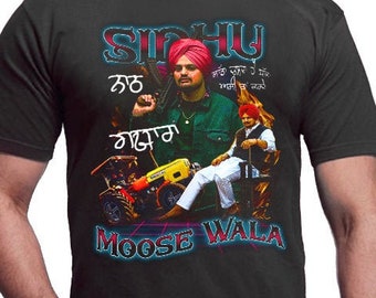 SIDHU MOOSE WALA Vintage T-shirt  | | Punjabi Singer| Desi Apparel | Indian Shirt | Punjabi Shirts Ragersdrip