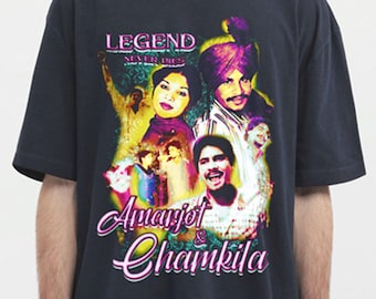 Koszulka CHAMKILA Vintage | | Punjabi Singer | Desi Apparel | Koszula indyjska | Koszule Punjabi Ragersdrip