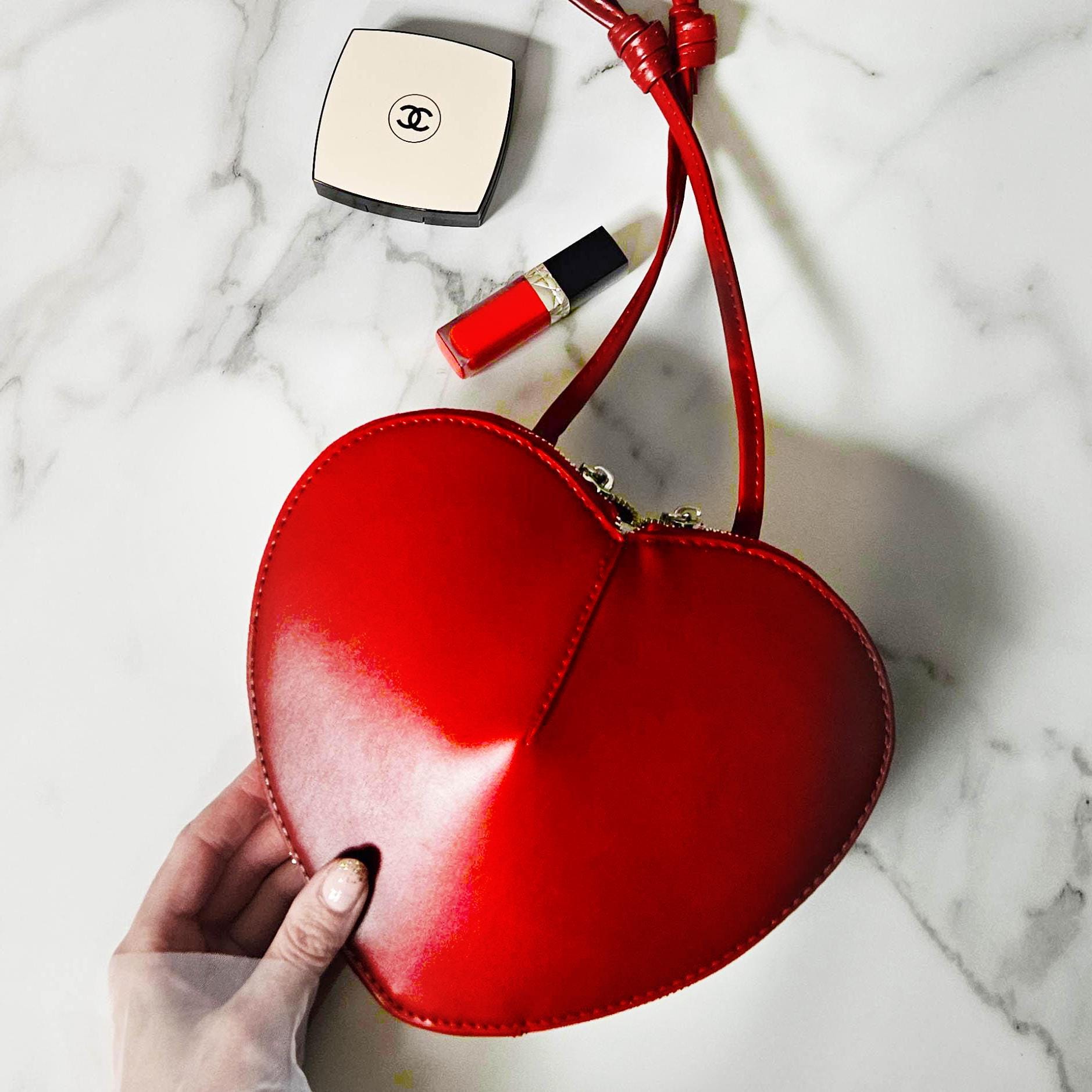 Heart Shape Bag Red - Heart-shaped Small Bag- Heart Shape