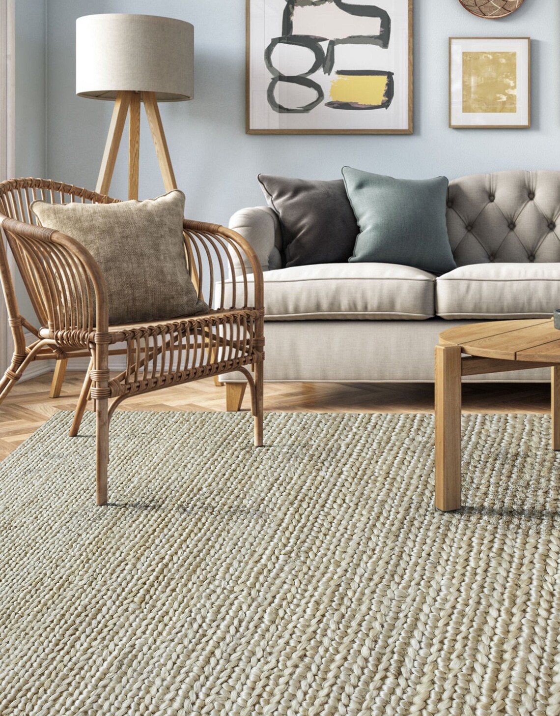 Natural tejido a mano HEMP Area Rug FEDex GRATIS 120x180 Etsy