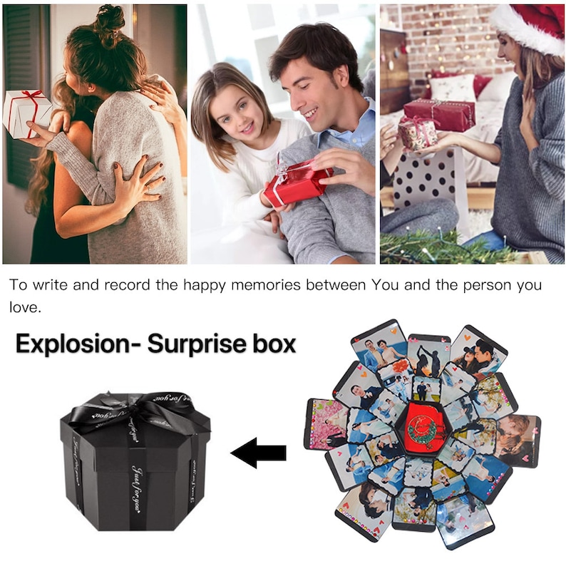Explosion Gift Box DIY Photo Album Scrapbook for Birthday Etsy UK