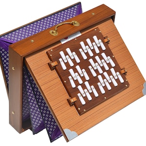 Shruti Box Teak Wood Size (17&quot; X 14&quot; X 3&quot;) Inches, Special Three Set Reeds, Gig Bag, Key-C To B- First- Second- Third Octaves- 440Hz & 432Hz