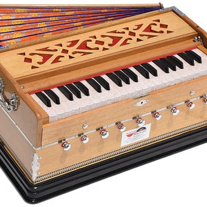 Harmonium Pro Grade Tuned 432Hz By Kaayna Musicals- 9 Stop- 5 Main- 4 Drone- 3.5 Octave- Teak Colour- Coupler- Gig Bag- Yoga- Kirtan- Mantra