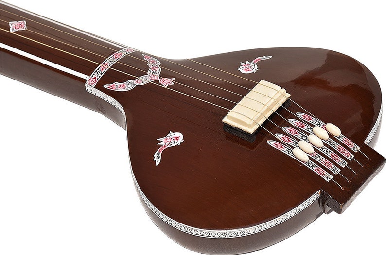 Tanpura, Tambura, Tanpuri, 5 Main String, Tun Wood, Dark Wood Colour, Gig Bag, Extra String Bhajan, Kirtan, Mantra, Drone, Shruti, Vocal image 2