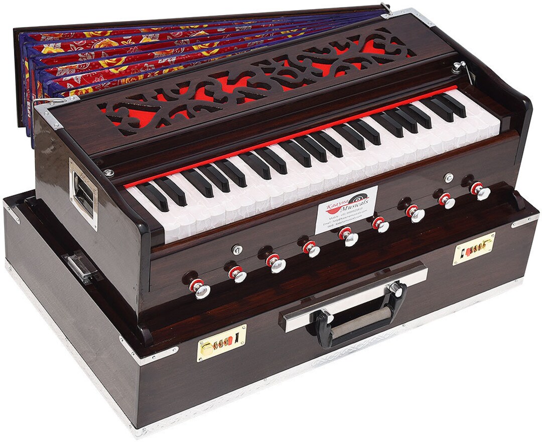Buy OM Harmonium Traveler Folding Type by Kaayna Musicals 9 Stops 4