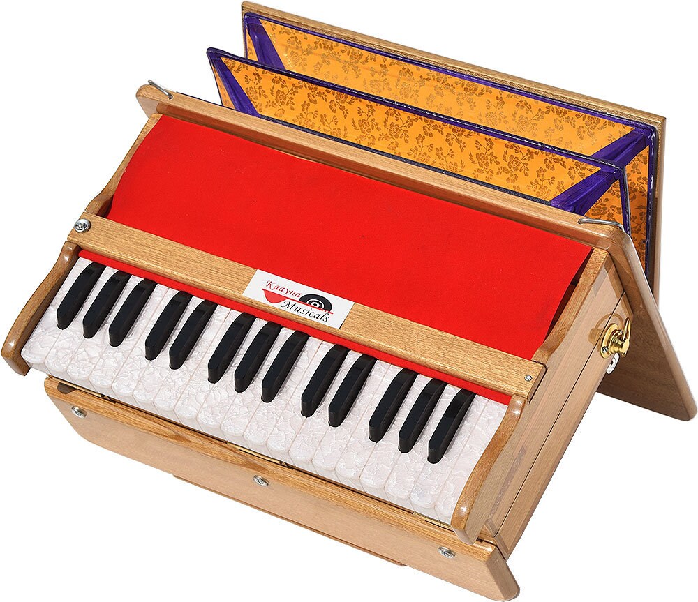 Handmade Teak Harmonium by Kaayna Musicals: 2.5 Octave, 440Hz, with Gig Bag
