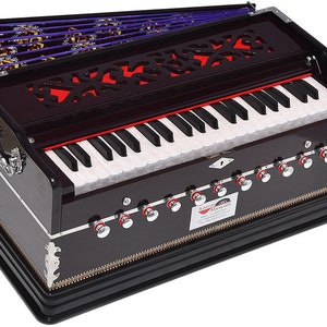 Handmade Pro Grade Harmonium: 11-Stop, Mahogany, with Gig Bag