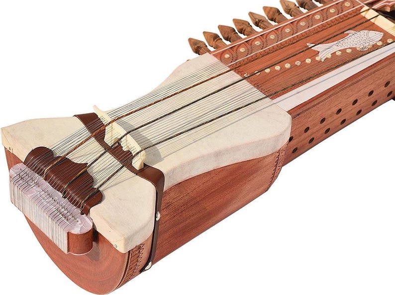 Handmade Tun Wood Sarangi: Indian String Instrument With Bow, Bag ...
