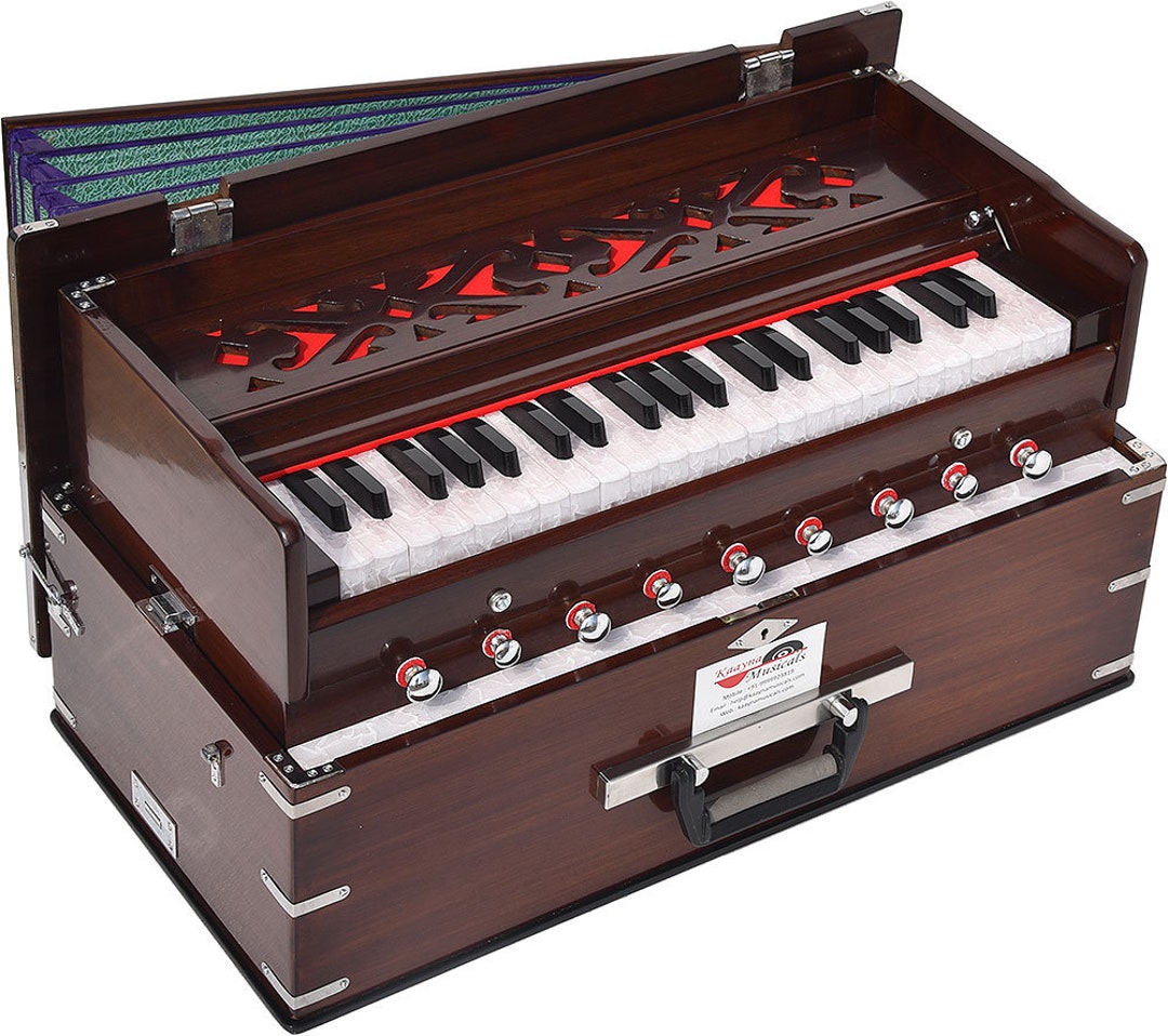 Safri Harmonium by Kaayna Musicals Portable Traveler Baja 3.5 Octaves 9