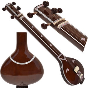 Tanpura, Tambura, Tanpuri, 5 Main String, Tun Wood, Dark Wood Colour, Gig Bag, Extra String Bhajan, Kirtan, Mantra, Drone, Shruti, Vocal image 1