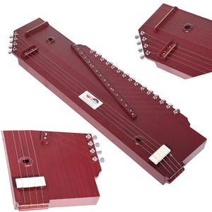 Indian Tanmandal- 4 String Tambora/Tanpura & 15 String Surmandal Together, Easy to Tune Knobs, Comes with a Gig Bag, Few Extra Strings