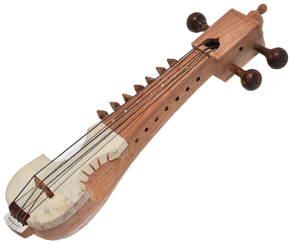Handmade Tun Wood Chikara Sarangi With Bow, Gig Bag & Accessories