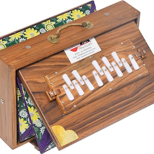 Teak Wood Shruti Box, 13 Key, with Gig Bag