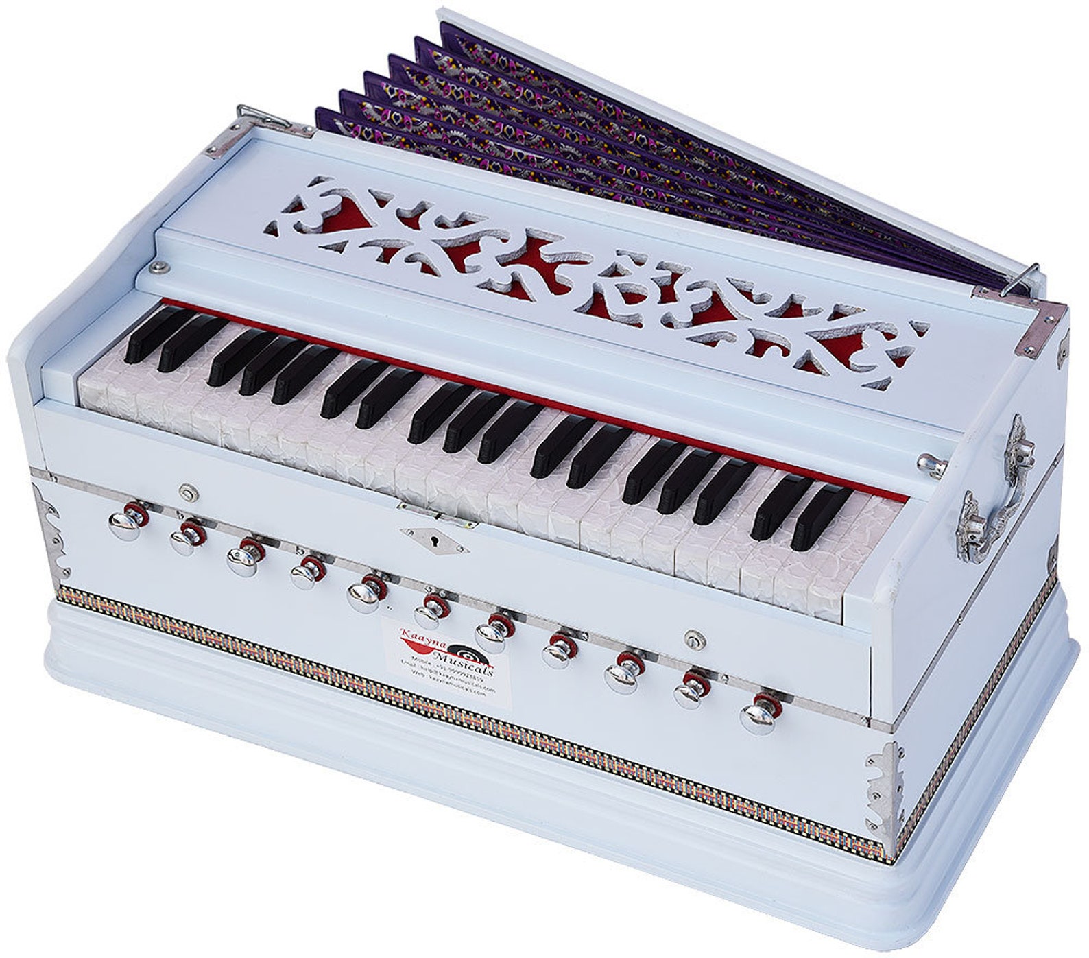 OM weiß Harmonium Pro Grade von Kaayna Musicals 11 Stopps Etsy