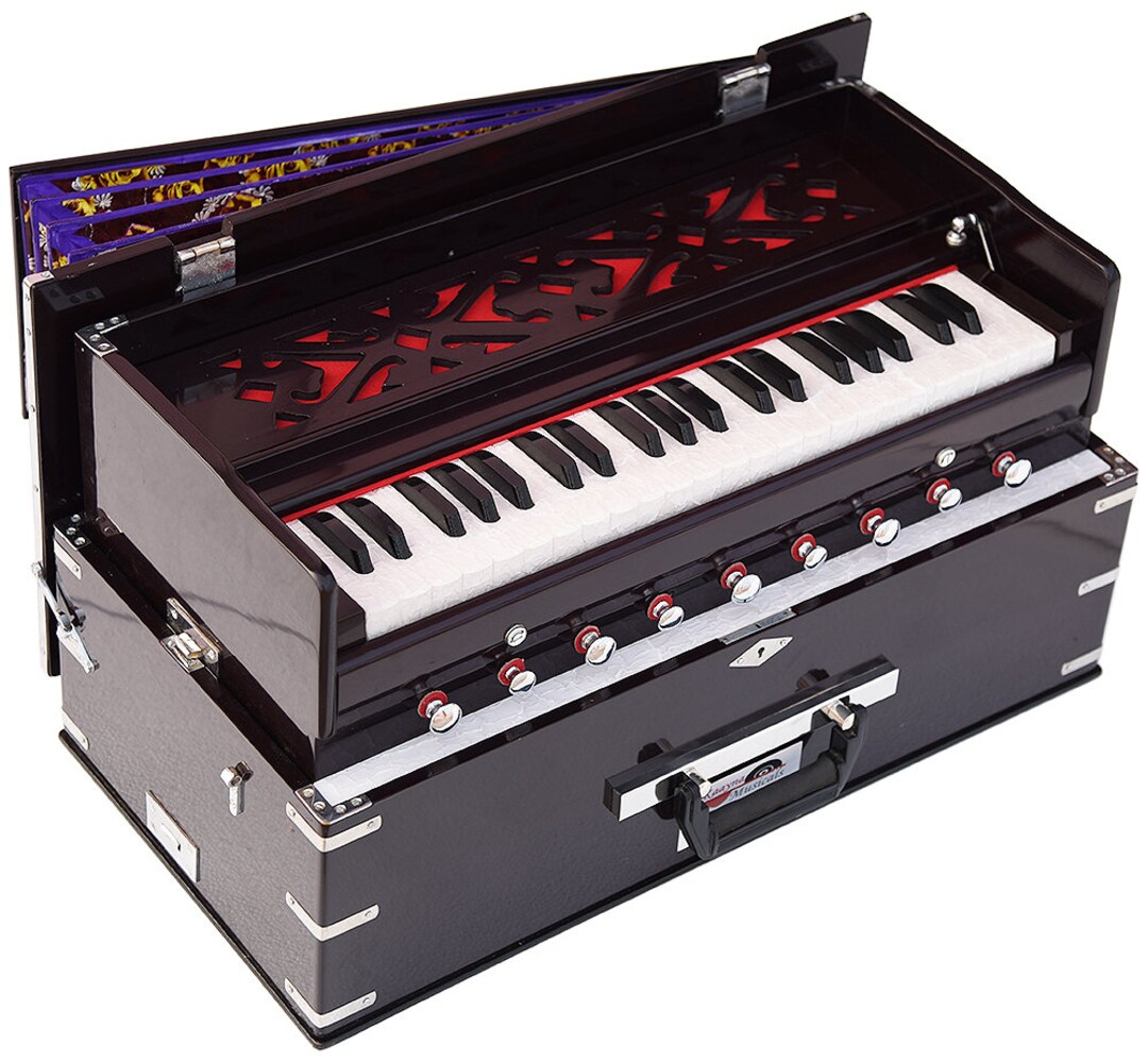 Safri Harmonium by Kaayna Musicals Portable Traveler Baja 3.5 Octaves 9