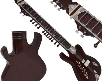 シタール ラビィシャンカールモデル　ギター　ピックアップ搭載 エレキシタール ラヴィ・シャンカール スタイル シタール：タンウッド、7本弦