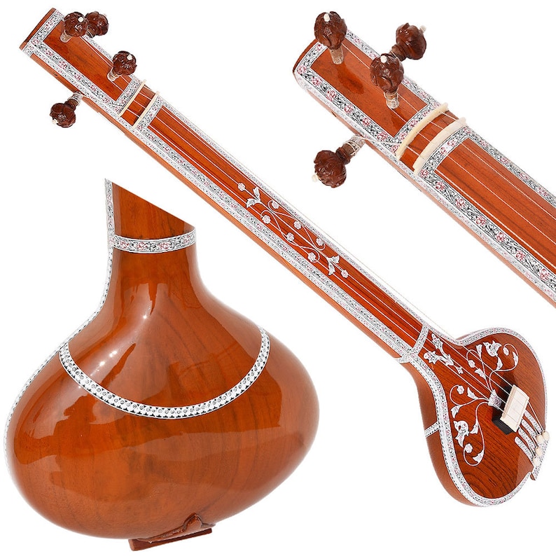 Tanpura Tambura Tanpuri 4 Main String Tun Wood Natural Etsy