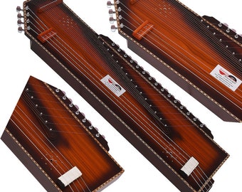 Handmade Tanmandal: 4-String Tanpura & 15-String Swarmandal with Gig Bag
