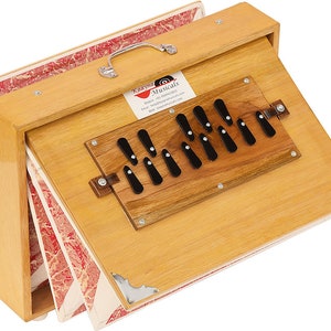 Shruti Box Total Wood Size (16&quot; X 12&quot; X 3&quot;) Inches, Gig Bag, Teak Colour, Key-C To C- Lower Tone- 440Hz & 432Hz, Yoga, Kirtan, Vocal, Mantra